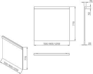 Ravak Зеркало Natural 1200 белое